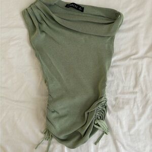 Lioness Sage Green Ruched Top